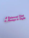 Barbie Balanced Diet Sticker