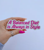 Barbie Balanced Diet Sticker