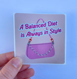 Barbie’s Balanced Diet Purse Sticker
