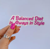 Barbie Balanced Diet Sticker