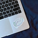 Pegatina "No puedes vivir una vida plena con el estómago vacío"