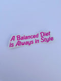 Barbie Balanced Diet Sticker