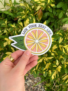 Live Your Zest Life Sticker